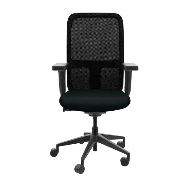 Versa Chair, Mesh Back Fabric Workspace Chair- Carbon Black