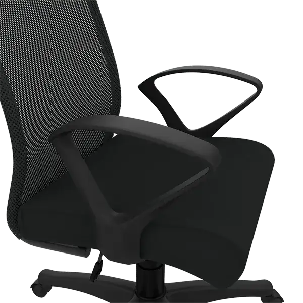 Oxbo Chair Mid Back Fabric Workspace Chair Carbon Black Godrej