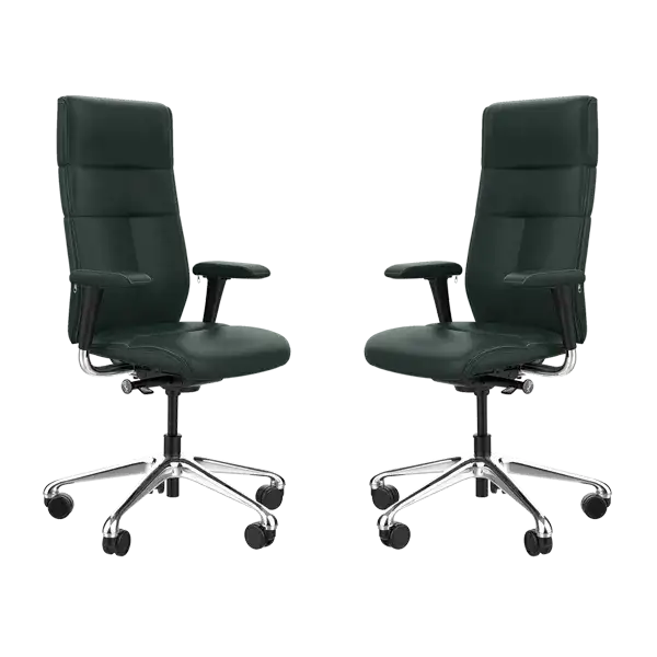 Black leather office discount chair