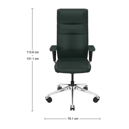 La Sede Chair High Back Leather Executive Chair Black Godrej