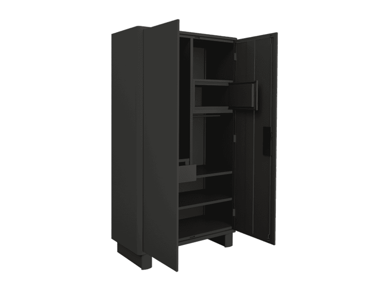 Buy H1 2 Door Wardrobe In Graphite Grey With Lock Led