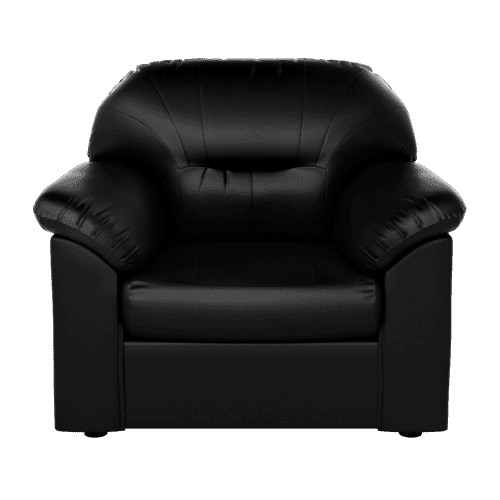 single black sofa chair