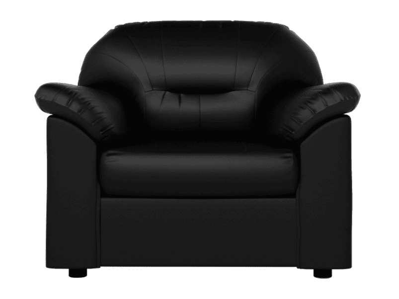 Buy Rio 1 Seater Sofa in Leatherette Black Godrej Interio