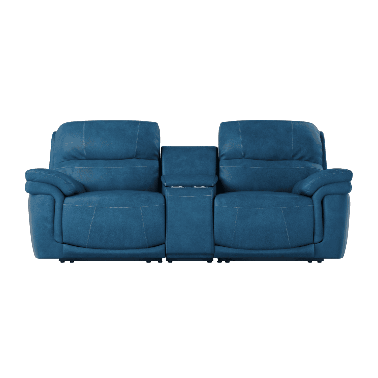 blue 2 seater recliner