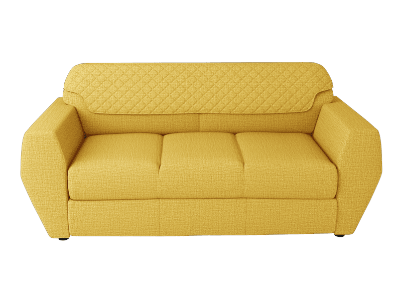 Buy Godrej Interio Facet 3 Seater Sofa in Fabric in Sunshine Yellow @ 8 ...