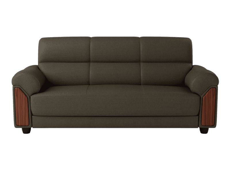 Buy Godrej Interio Plum 3 Seater Sofa in Fabric in Coffee Brown