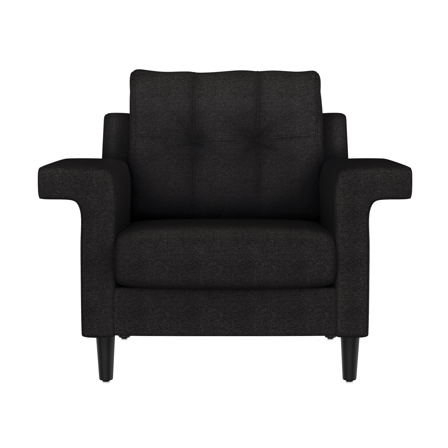 Black single best sale sofa chair