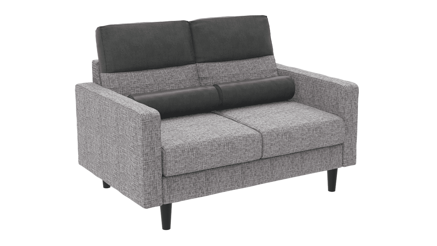 Buy Highrolla 2 Seater Fabric Sofa in Charcoal Grey | Godrej Interio