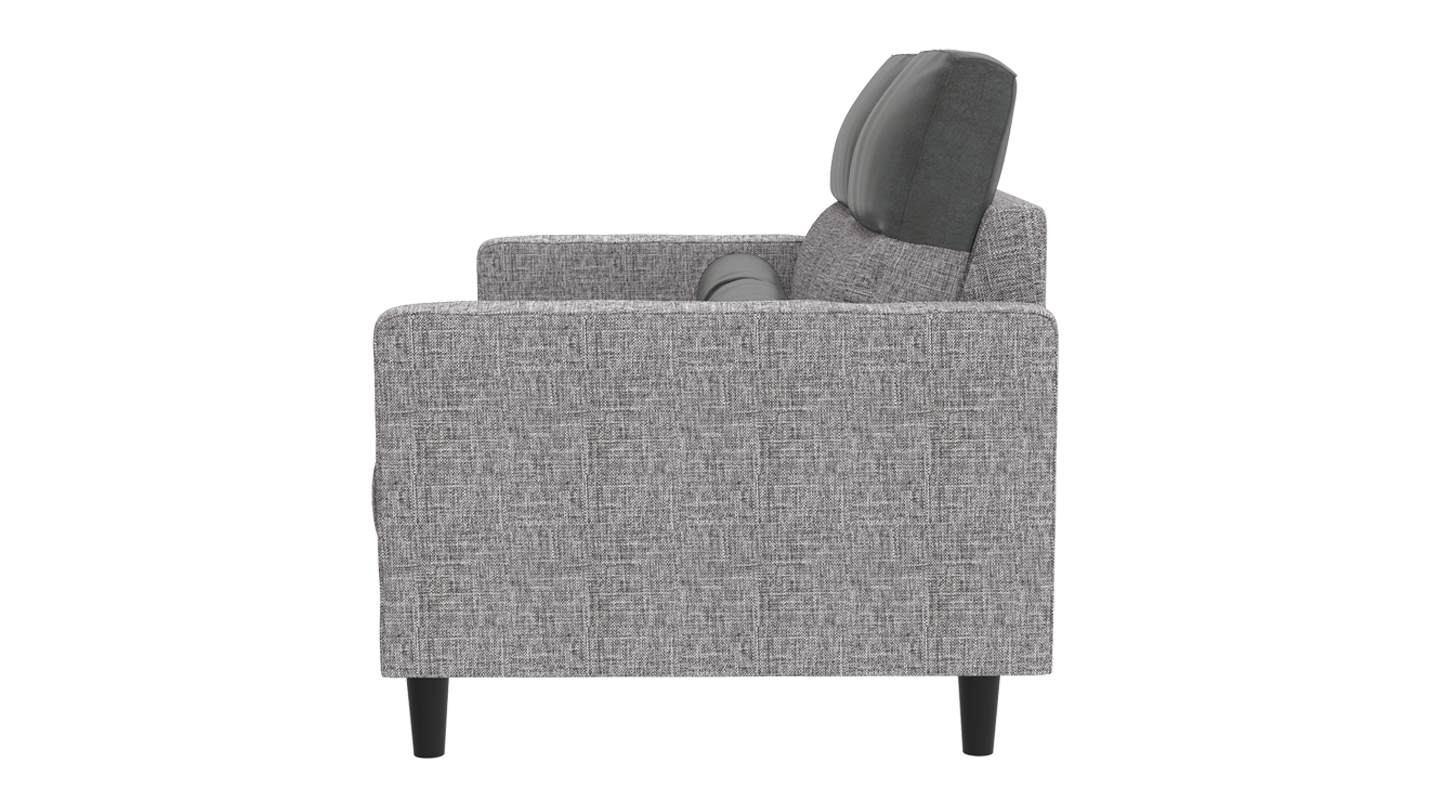 Buy Highrolla 2 Seater Fabric Sofa in Charcoal Grey | Godrej Interio