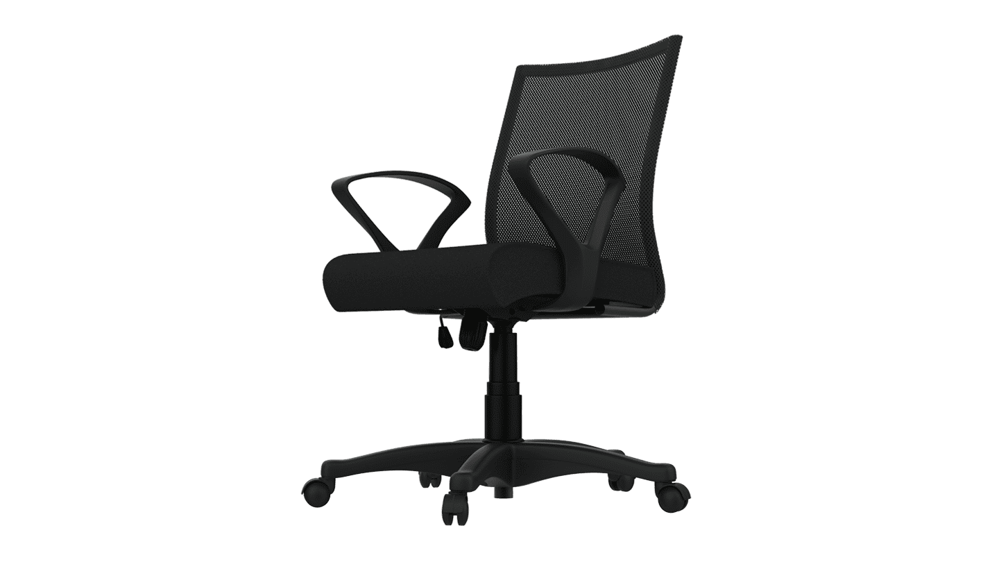 Buy Godrej Interio Oxbo Mid Back Chair in Black colour.