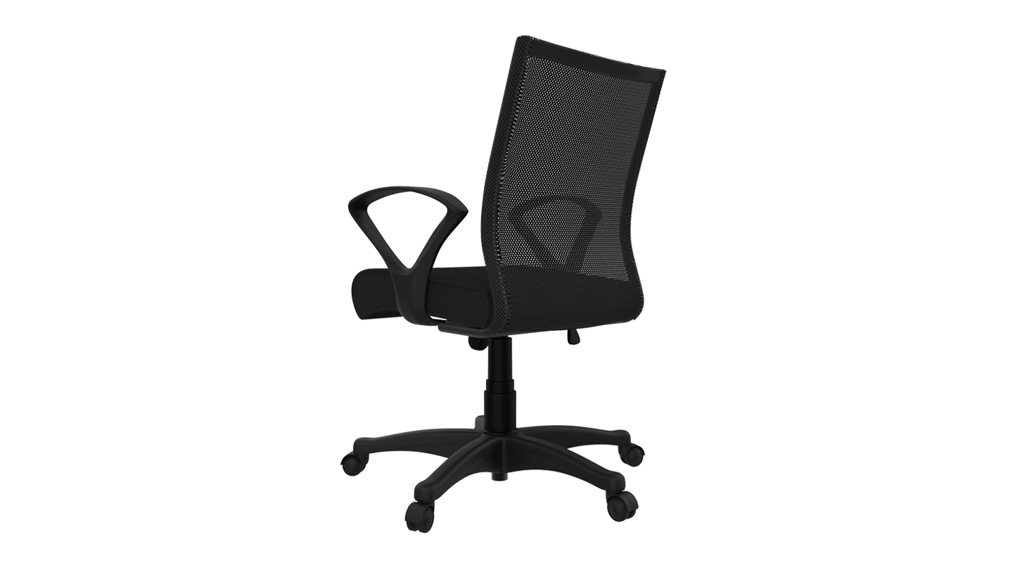 Buy Godrej Interio Oxbo Mid Back Chair in Black colour.