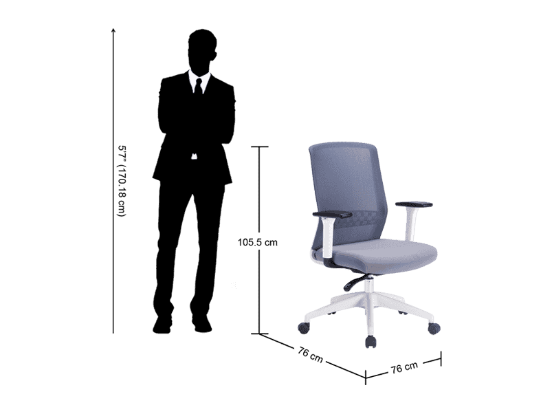 greta mid back mesh chair godrej