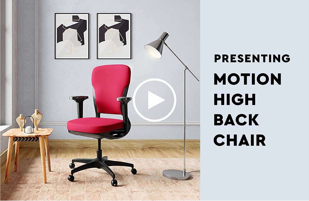 Buy Godrej Motion High Back Chair Adjustable Armrest in Milan