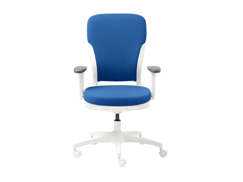 blue white chair