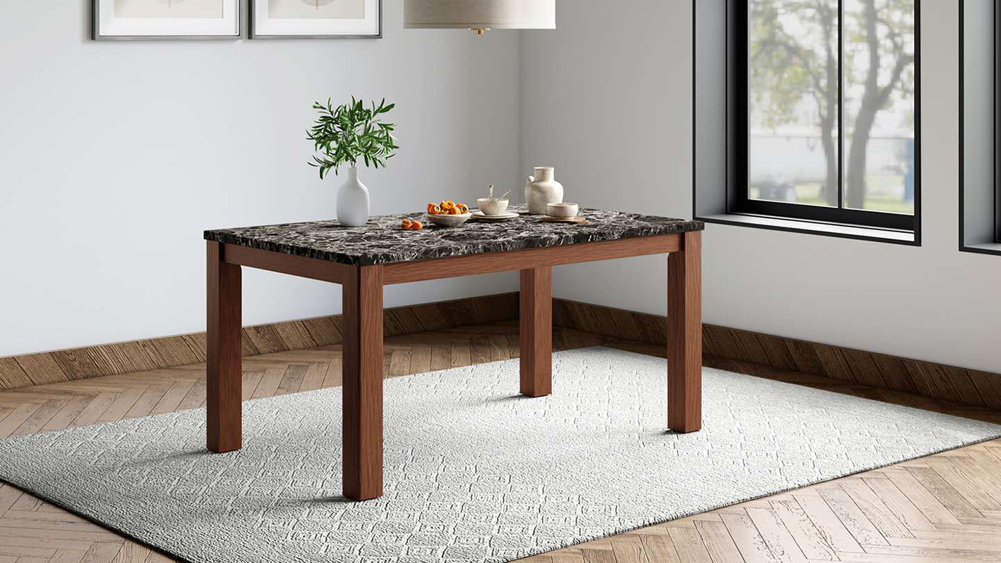 Buy Onyx 6 Seater Dining Table in Cappuccino upto 70 Discount