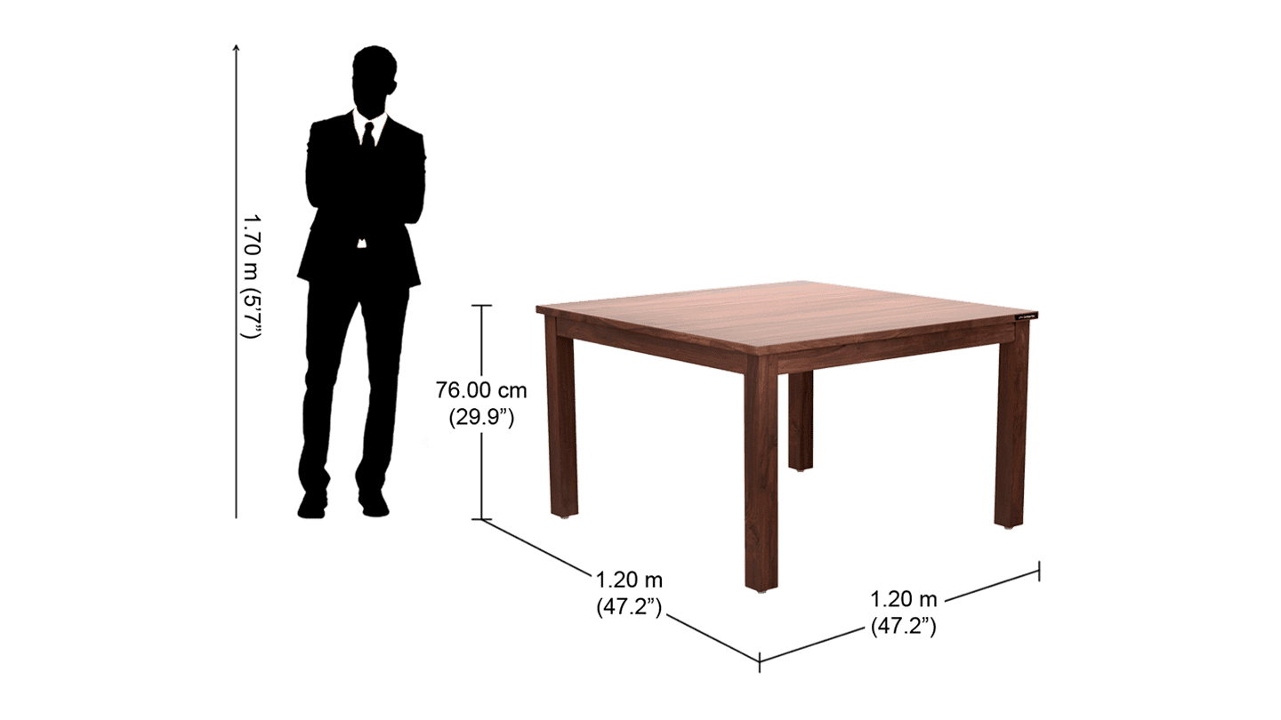 four seater table size