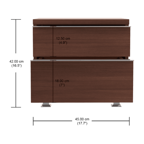 Buy Waves Pro Bedside Table in Brown Maple | Godrej Interio