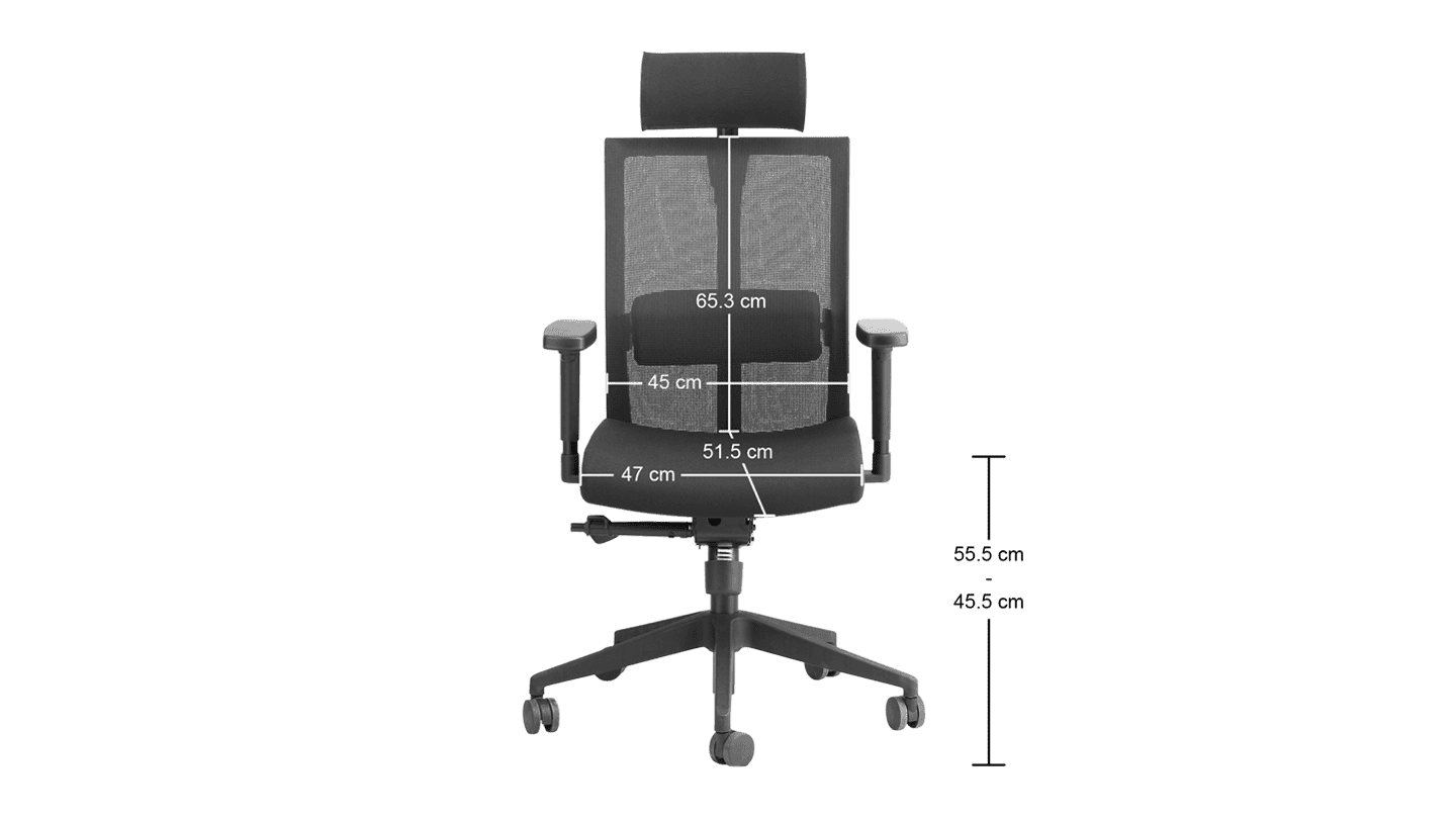 Buy Godrej Interio Aero High Back Synchro Chair in Black colour.