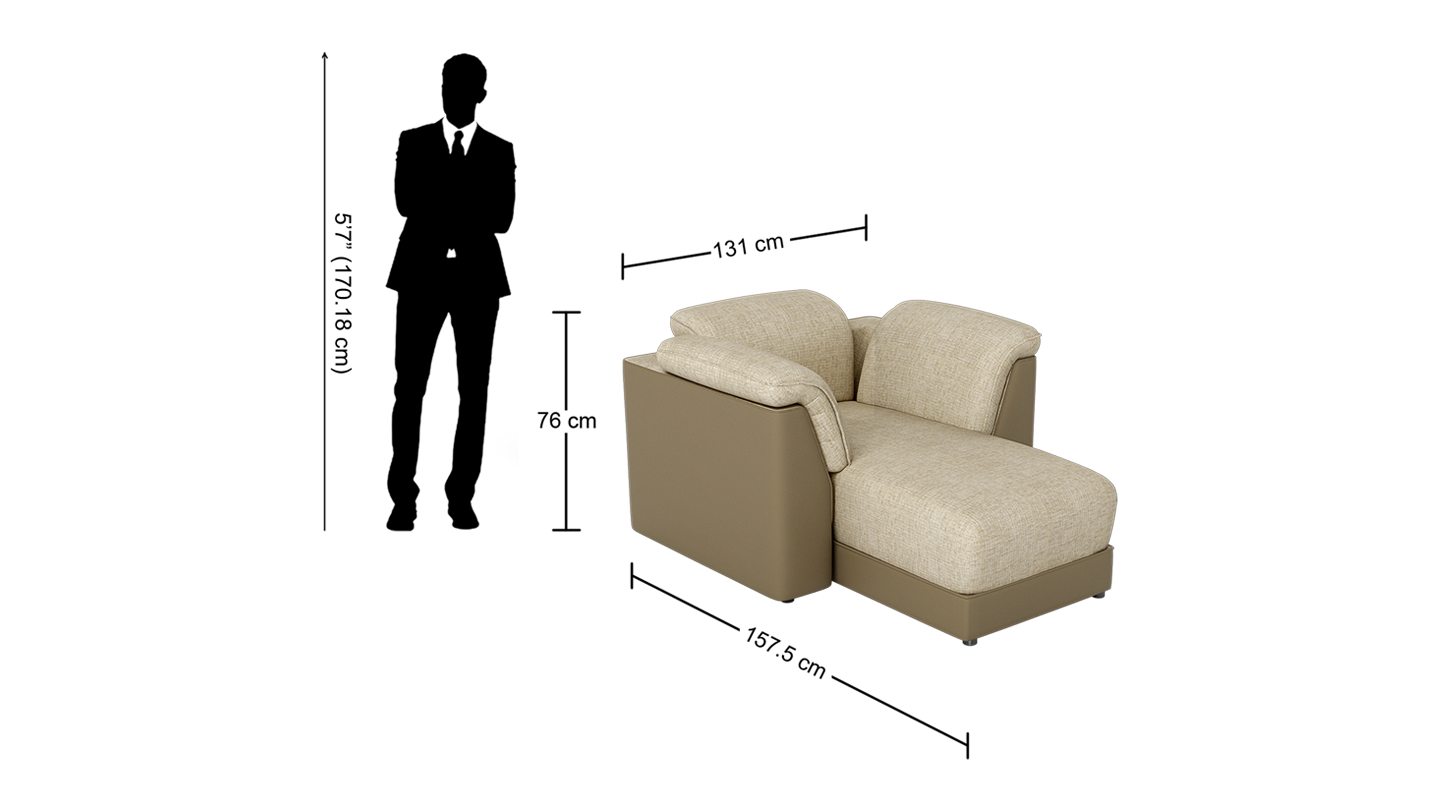 Buy Broadway V2 Fabric Sofa Set in Ada Sand | Godrej Interio