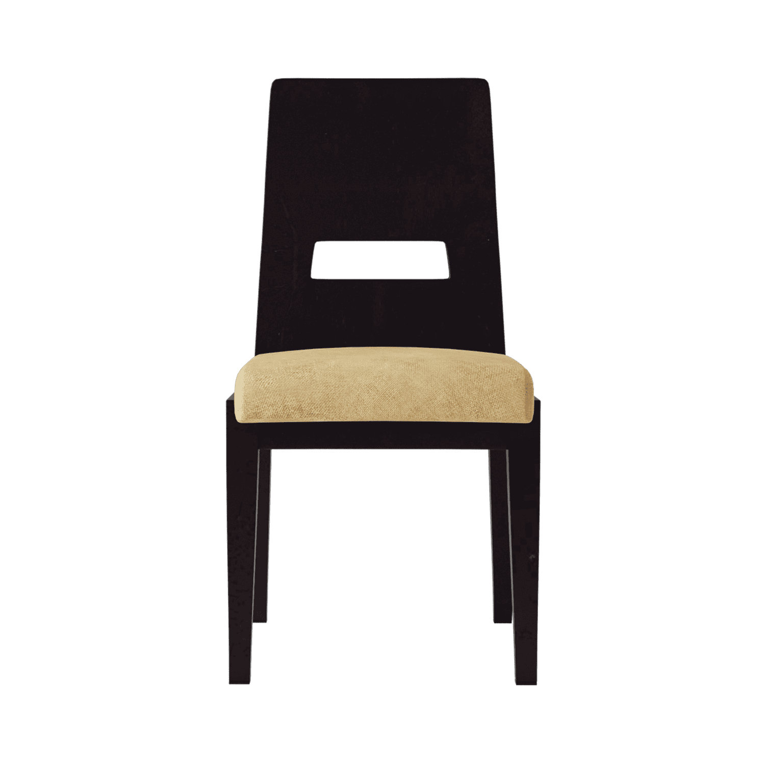 crescent black dining chair