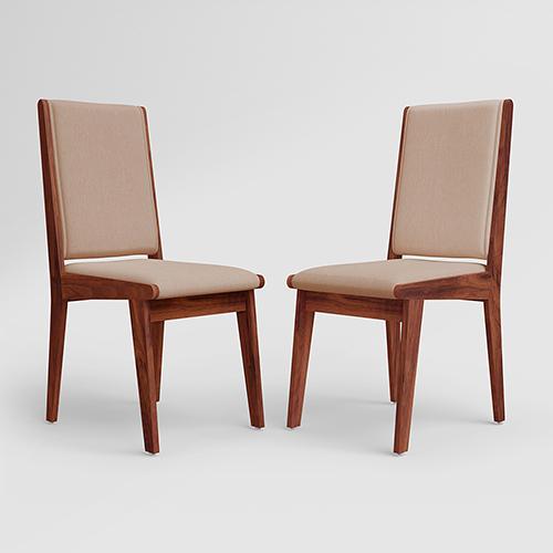 Buy Terrene Plus Dining Chair in Beige Solid Wood upto 60