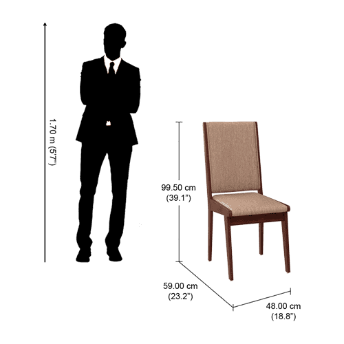 dining chair dimensions in meters