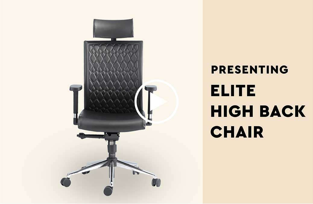 Buy Godrej Interio Elite High Back Chair in Black colour upto 60