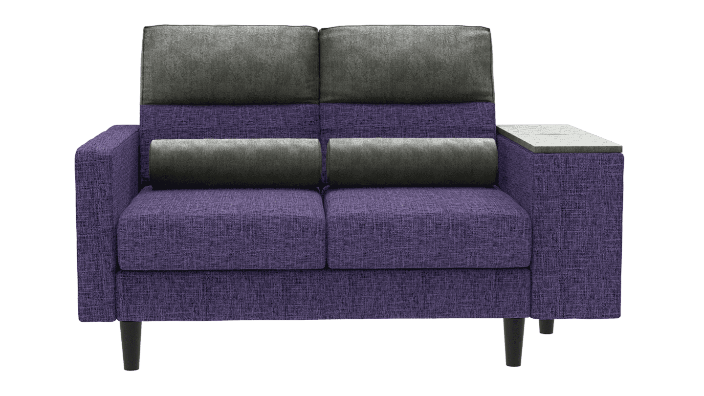 Buy Highrolla 2 Seater Fabric Sofa with console in Purple Haze | Godrej ...