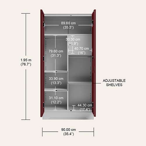 Godrej interio slimline 2 door locker store wardrobe price