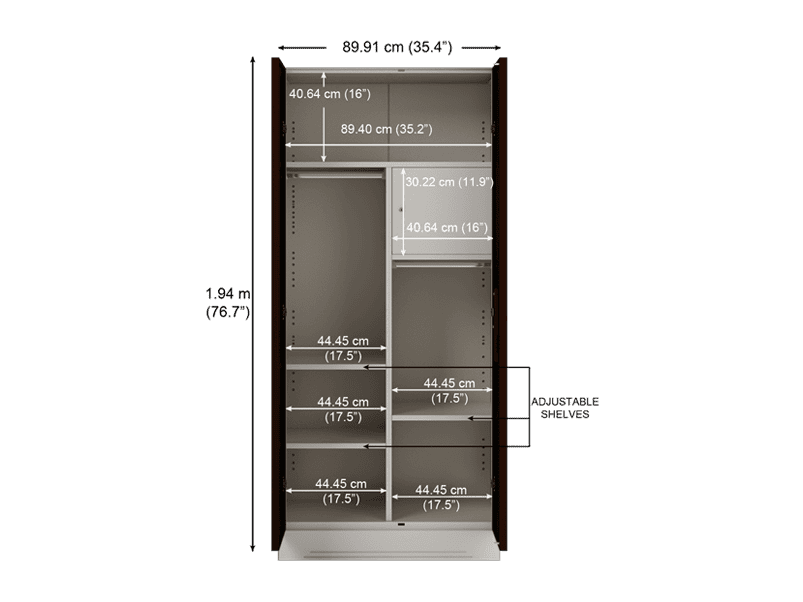 Buy Slimline 2 Door Steel Almirah Locker In Brown Godrej Interio