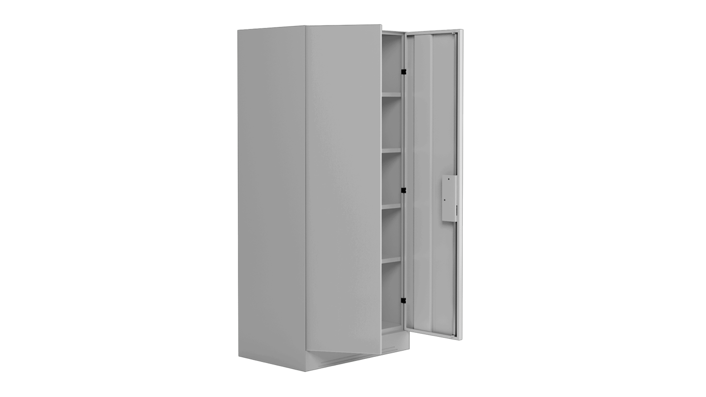 Buy Slimline 2 Door Steel Almirah (4 Shelves) in White | Godrej Interio