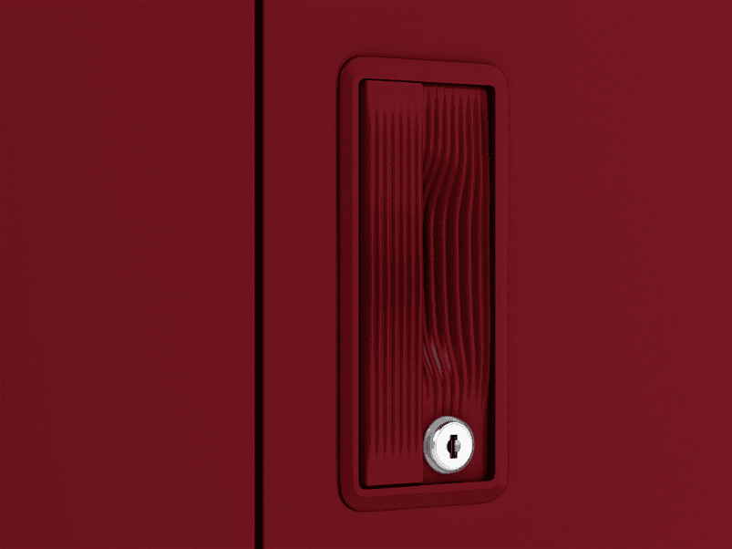 Buy Slimline 3 Door Steel Almirah (Locker) in Ceremine Red | Godrej Interio