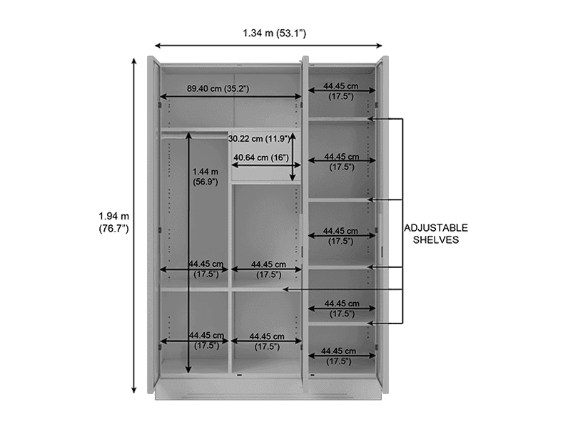 Standard Almirah Size